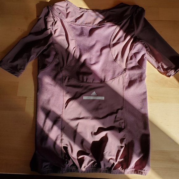 Adidas by Stella McCartney Dusty Mauve Button Front Elastic Waist Sport Top XS - Picture 6 of 11
